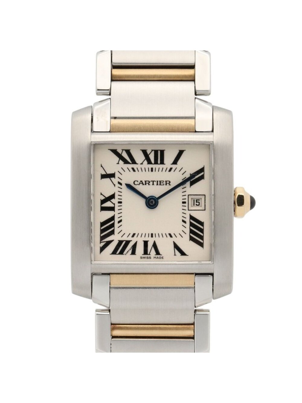 Cartier Watch Tank Francaise MM Boys' Silver 18K Stainless Steel